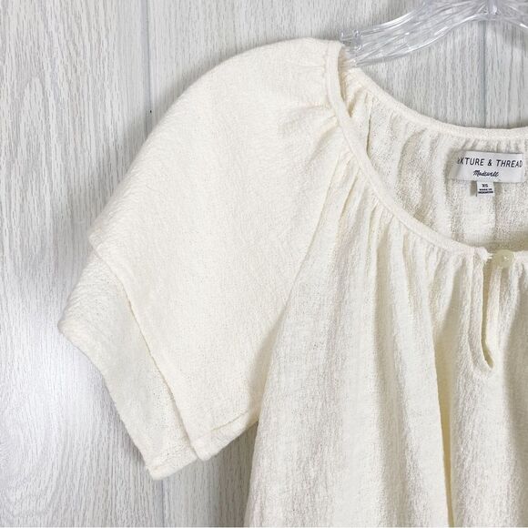 Madewell | Texture & Thread Tiered Sleeve Top Size X Small - Picture 5 of 9